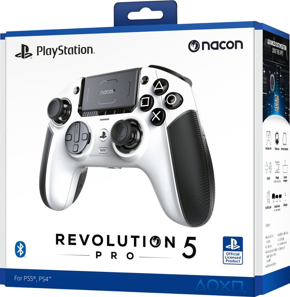 Nacon - Revolution 5 Pro Wireless Controller for PS5, PS4 and PC - White Nacon - Revolution 5 Pro Wireless Controller for PS5, PS4 and PC - White
