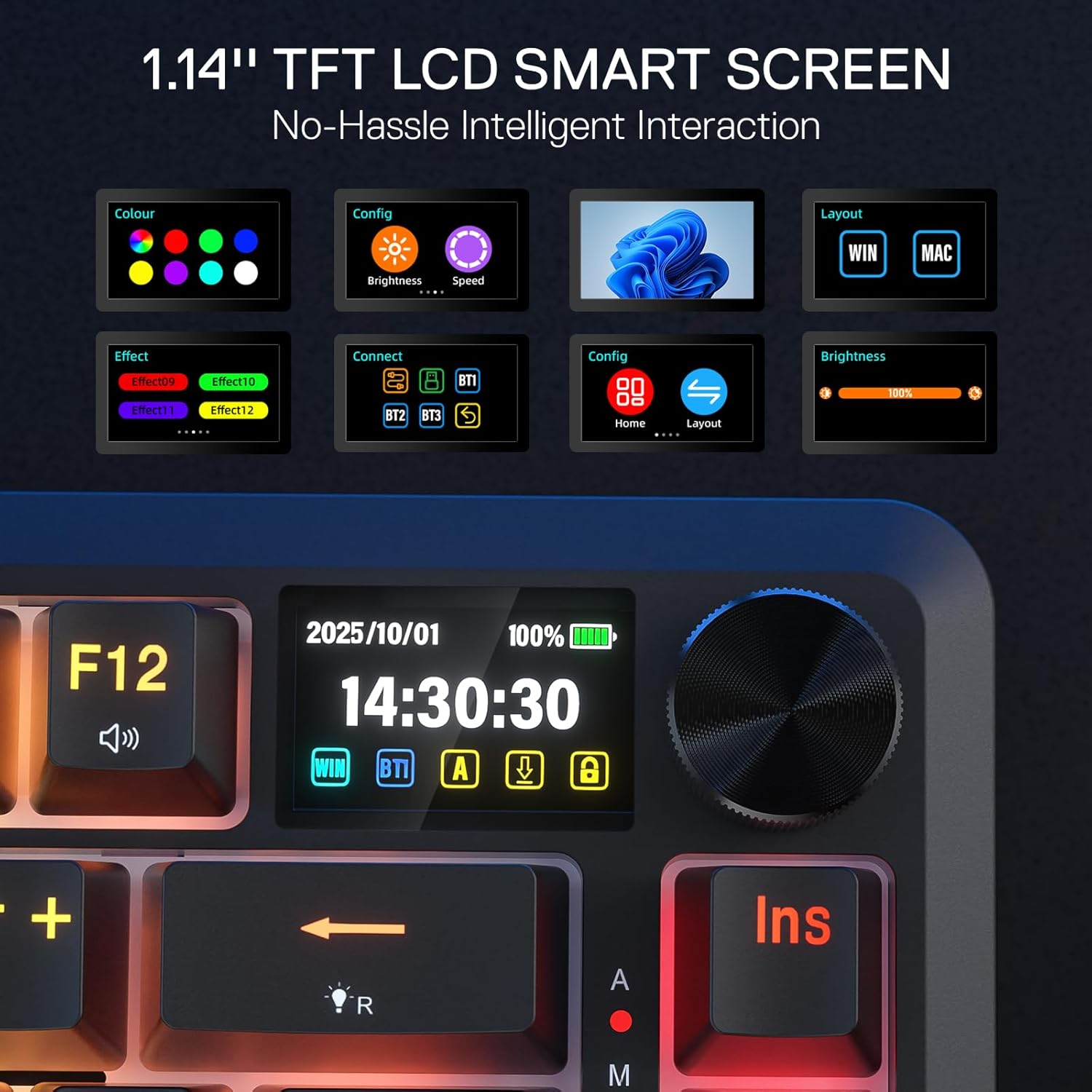 REDRAGON BEHEMOTH K724 PRO 75% Mechanical WIRELESS GAMING KEYBOARD (BLACK)