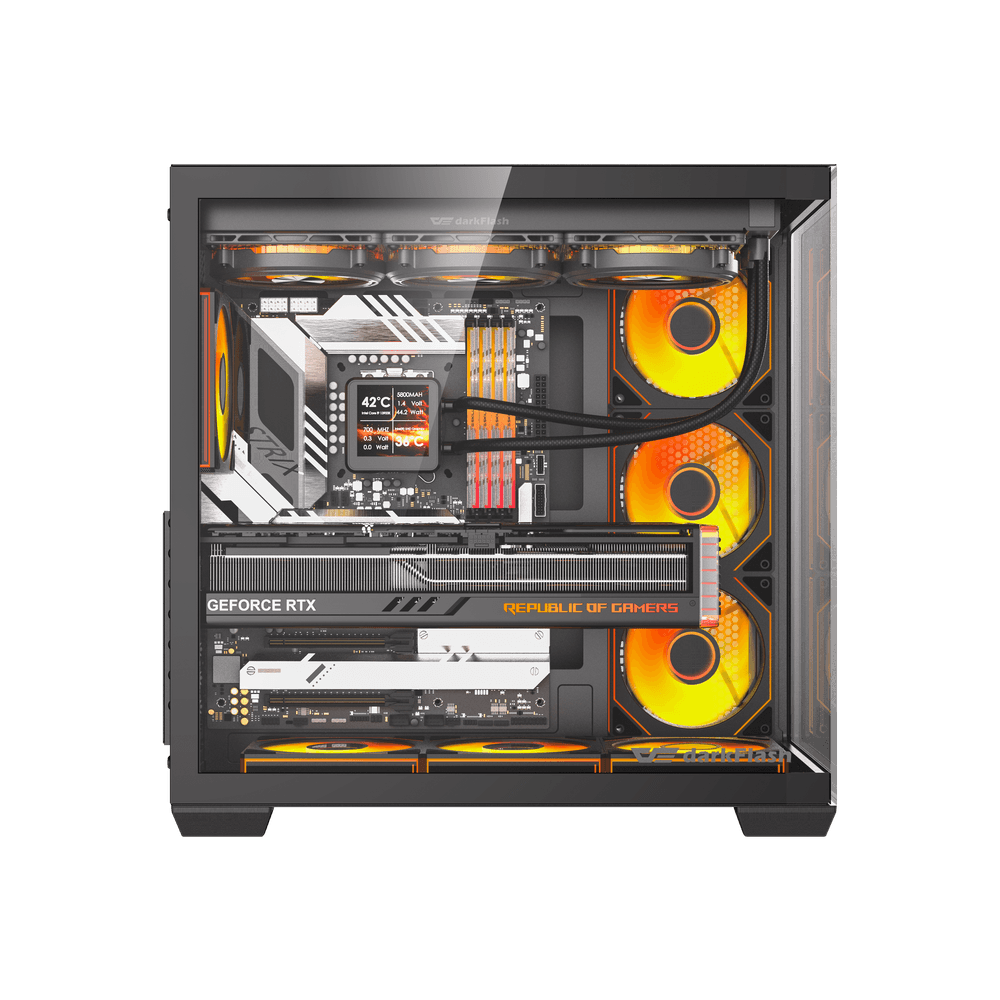 DARKFLASH C280 BLACK E-ATX GAMING CASE