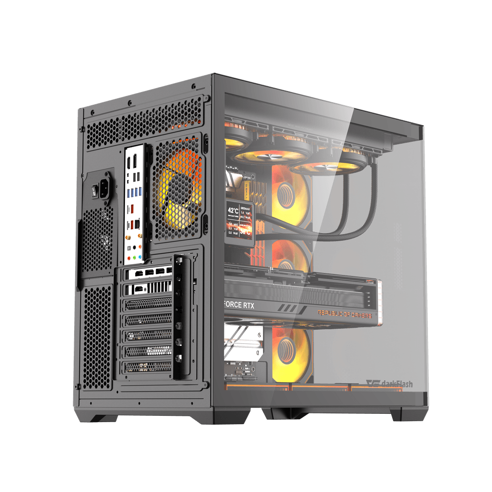DARKFLASH C280 BLACK E-ATX GAMING CASE