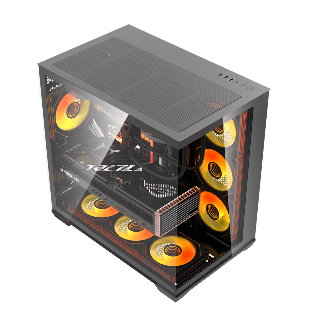 DARKFLASH C280 BLACK E-ATX GAMING CASE