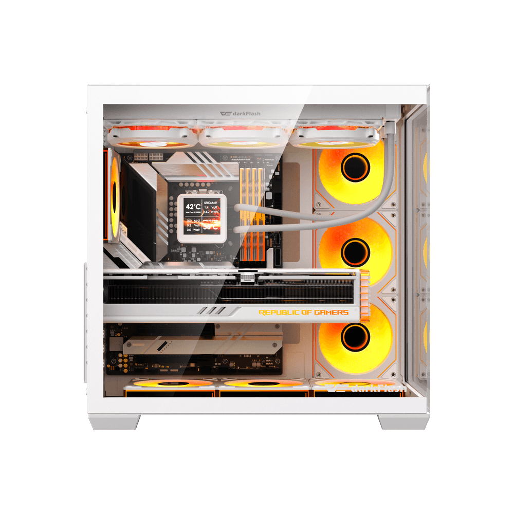 DARKFLASH C280 WHITE E-ATX GAMING CASE
