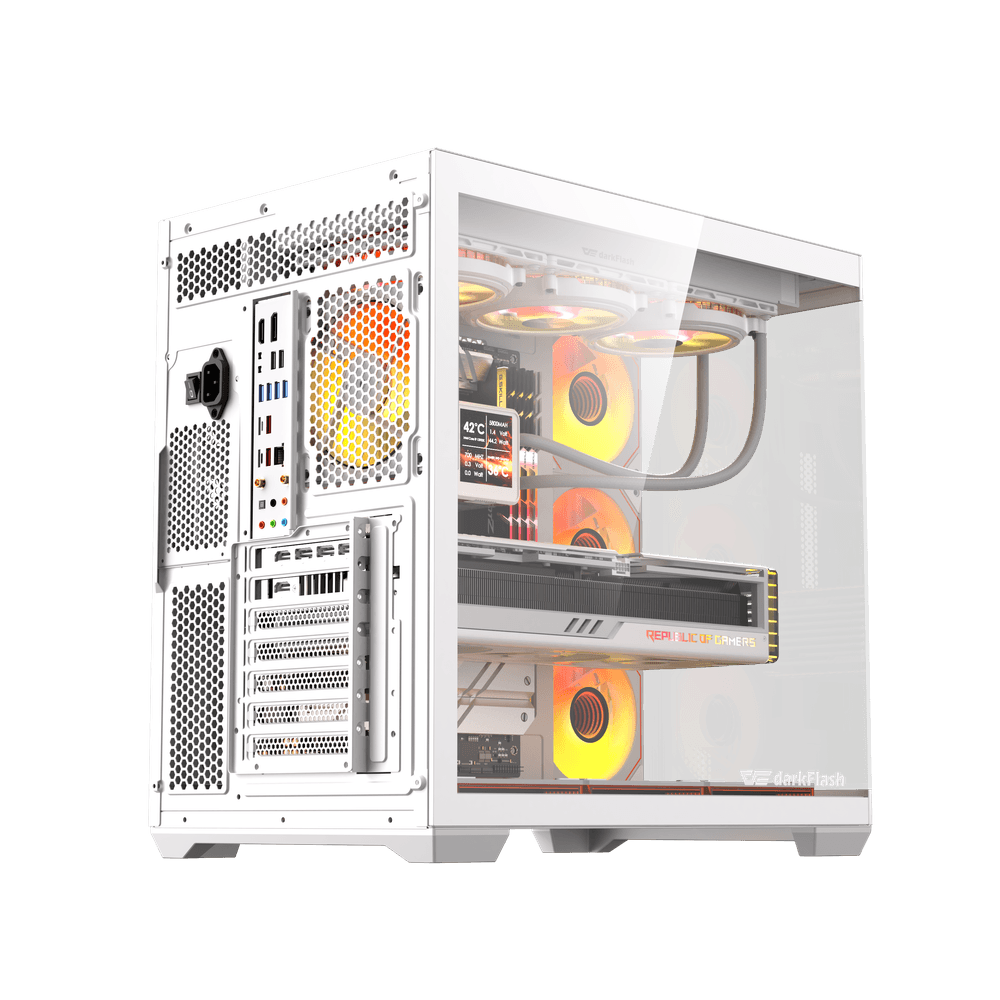 DARKFLASH C280 WHITE E-ATX GAMING CASE