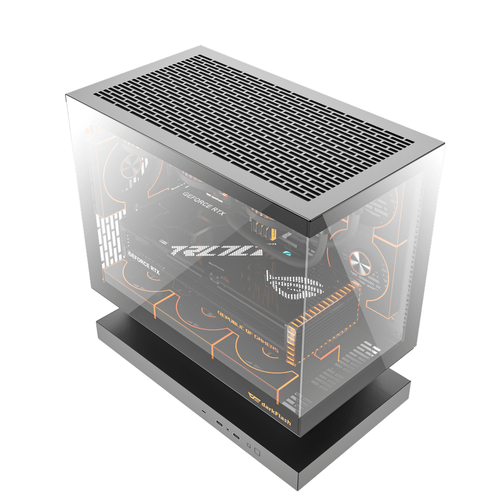 DARKFLASH FLOATRON F1 M-ATX Black PC Gaming Case