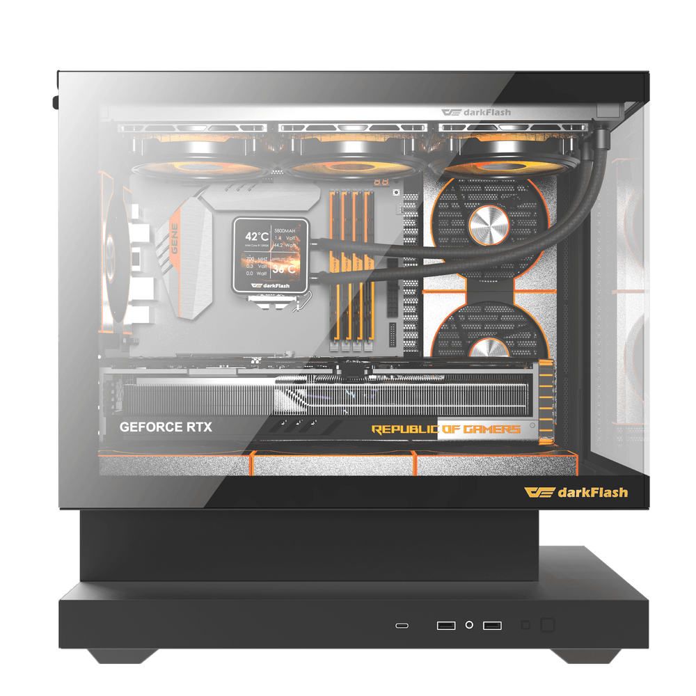 DARKFLASH FLOATRON F1 M-ATX Black PC Gaming Case