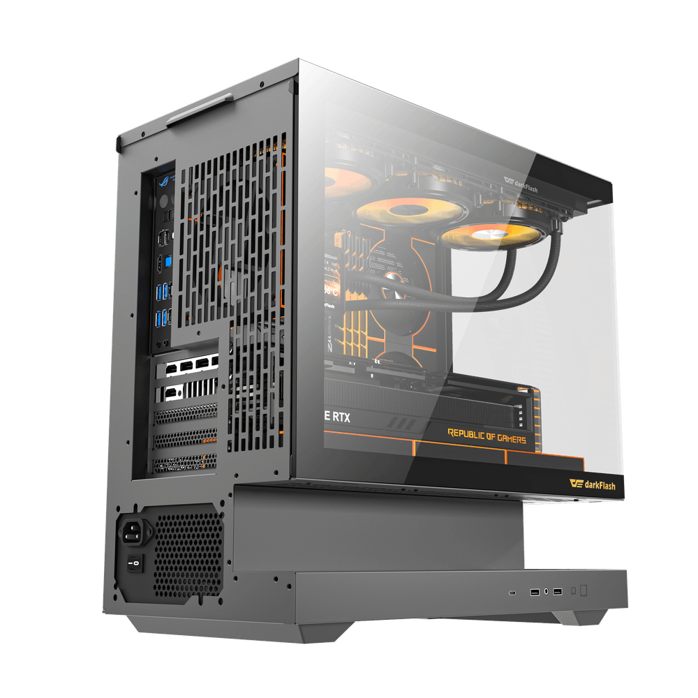 DARKFLASH FLOATRON F1 M-ATX Black PC Gaming Case
