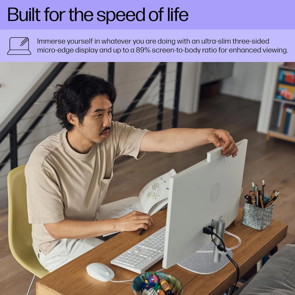 HP 24 inch All-in-One All-in-One | Maokong24I 1C24 | INTEL ULTRA 7-155U | RAM 16GB (1x16GB) DDR5 5600 | SSD 512G Touch 23.8 FHD Antiglare IPS