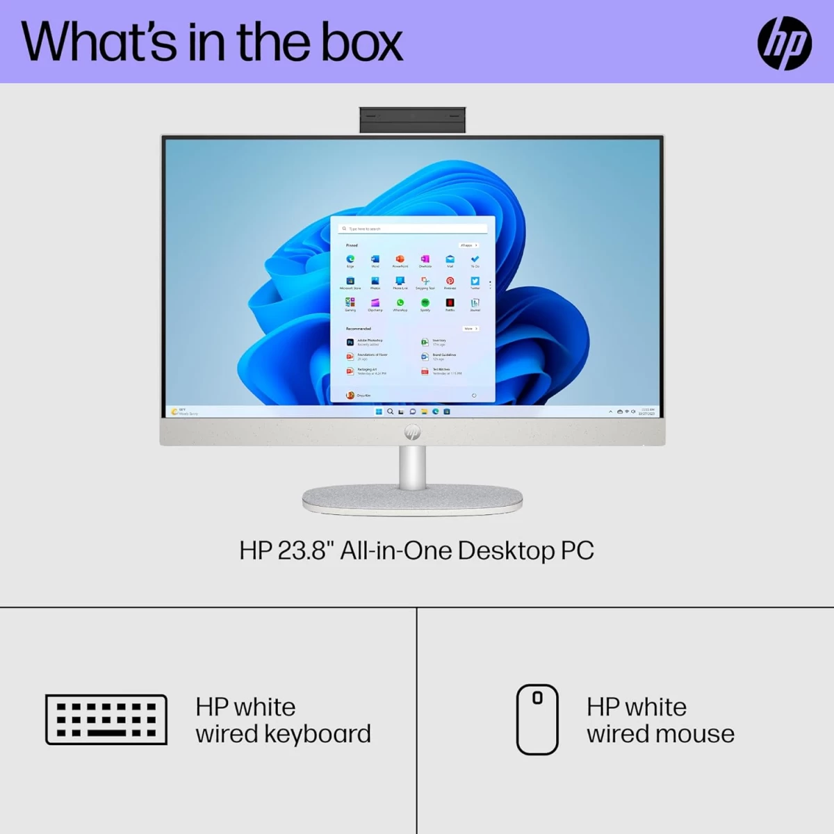 HP 24 inch All-in-One All-in-One | Maokong24I 1C24 | INTEL ULTRA 7-155U | RAM 16GB (1x16GB) DDR5 5600 | SSD 512G Touch 23.8 FHD Antiglare IPS