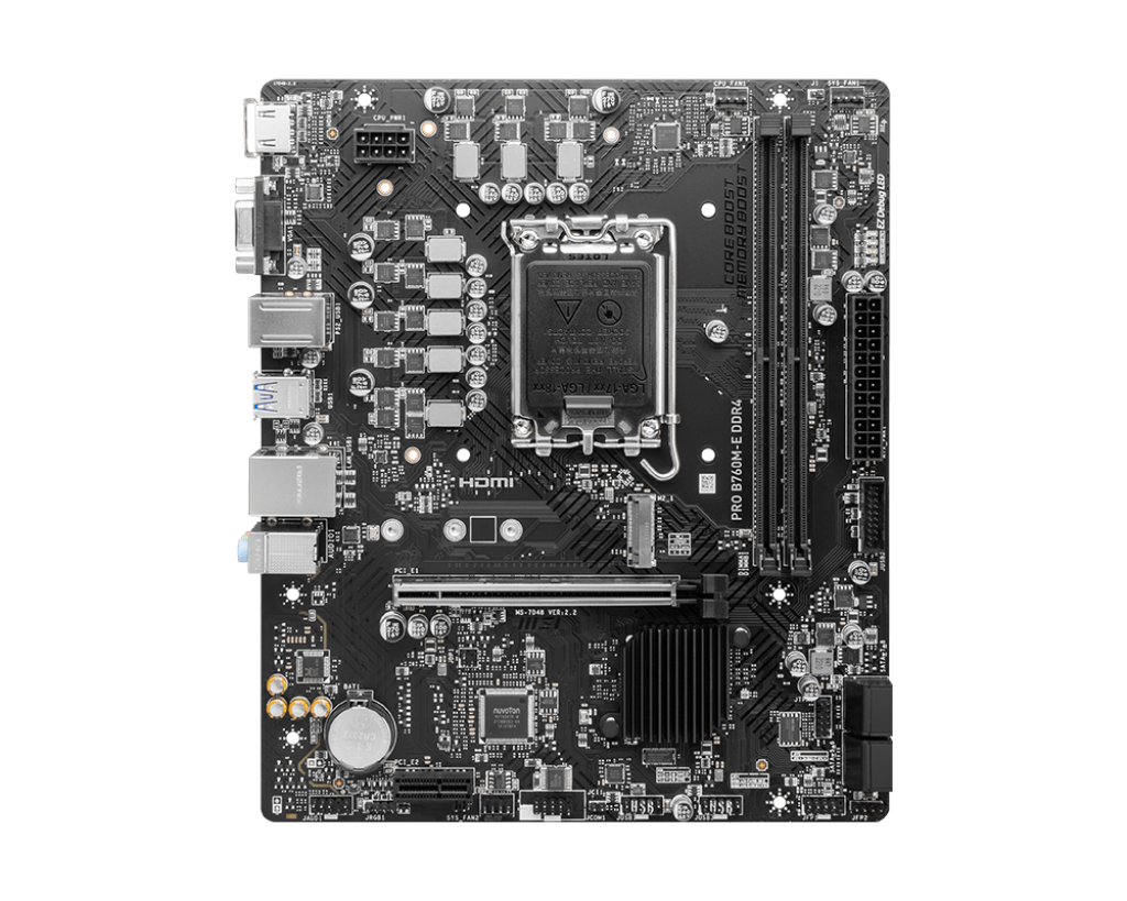MSI PRO B760M-E DDR4 Intel® Core™ 14th/ 13th/ 12th Gen Processors LGA 1700 Motherboard