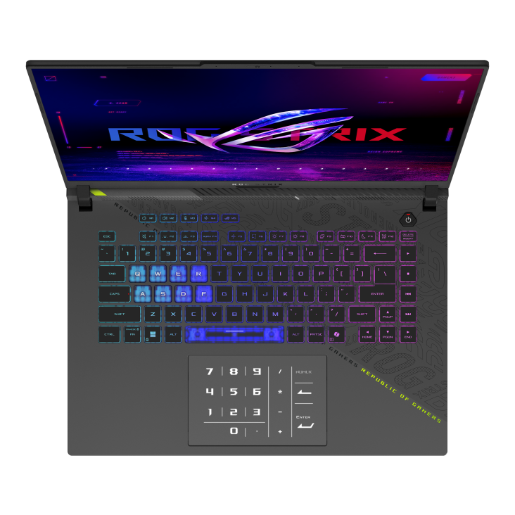 ASUS ROG Strix G16 AMD Ryzen 9 9955HX3D 144MB Cache Processor Up to 5.4GHz NVIDIA GeForce RTX 5070 Ti Laptop GPU 12GB GDDR7 32GB DDR5 16