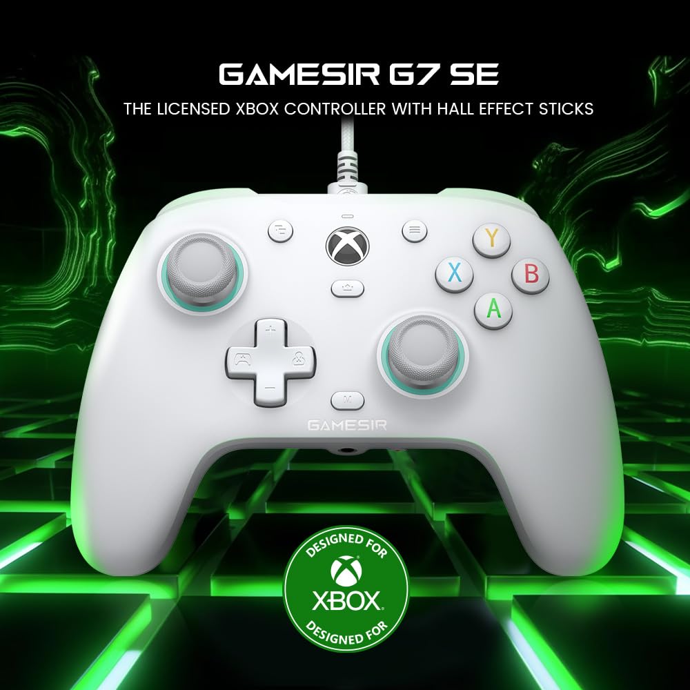 GameSir G7 SE Wired Controller for Xbox Series X|S, Xbox One & Windows 10/11, Plug and Play with Hall Effect Joysticks/Hall Trigger