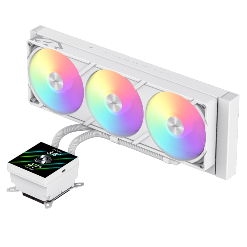 GAMEMAX GLACIER 360 WH LIQUID CPU COOLER  WHITE