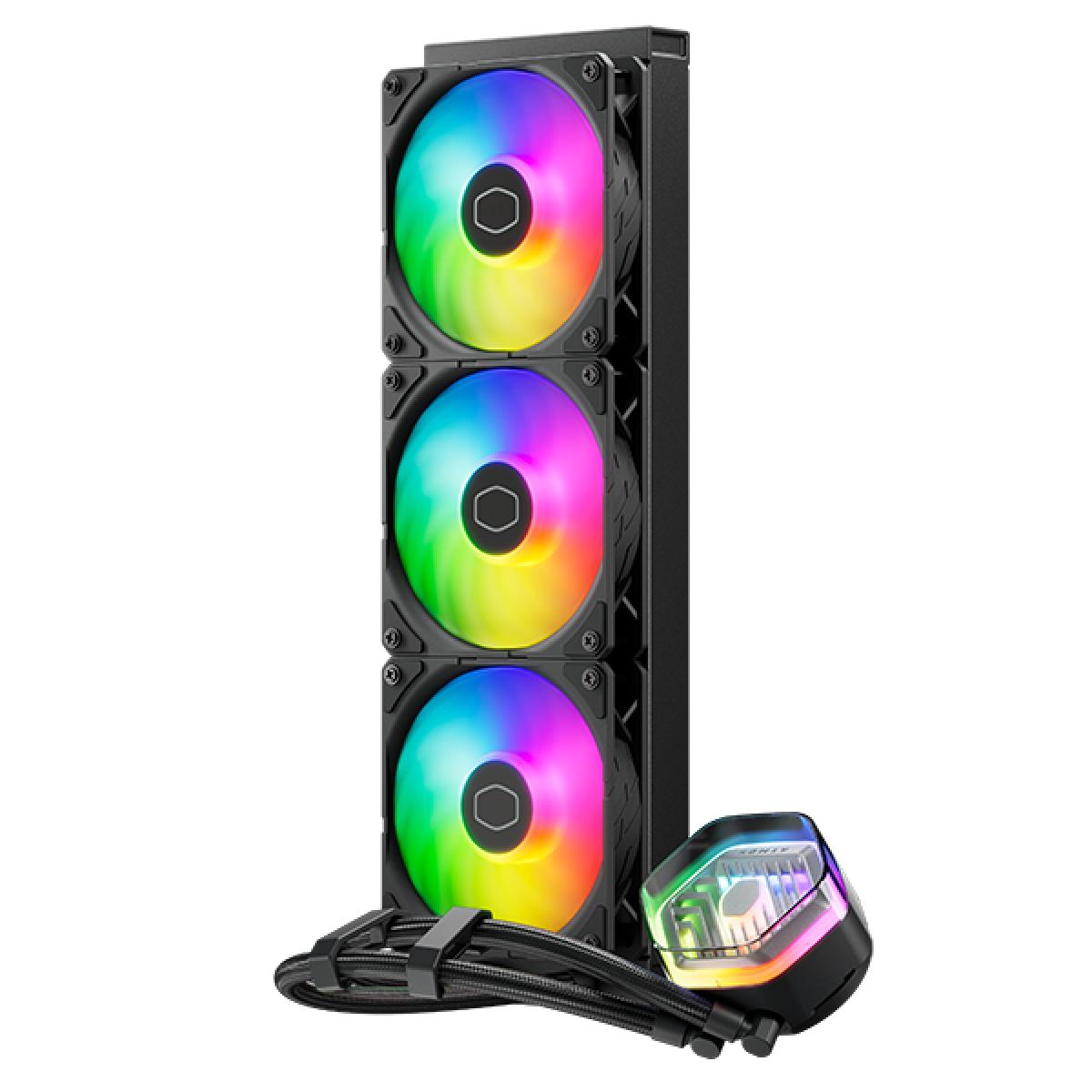 Cooler Master MASTERLIQUID 360 ATMOS (Black) ARGB High- Preformance AIO CPU Liquid Cooler