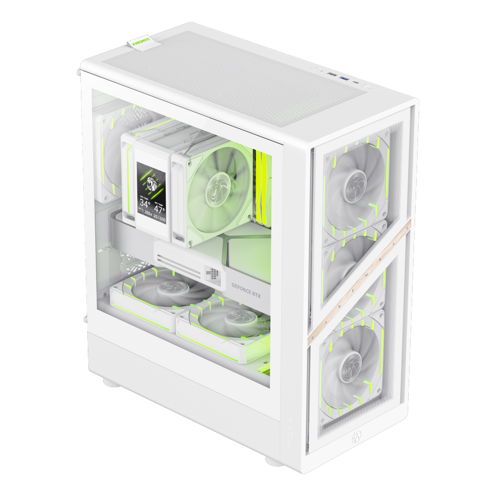 GAMEMAX AERIS 330 GW (WHITE) MATX GAMING CASE