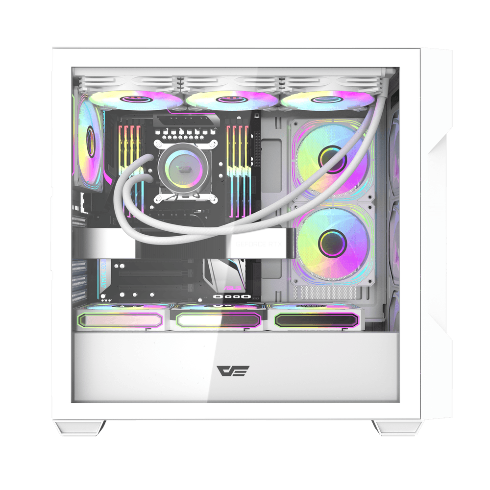 DARKFLASH DS900 Mesh ATX PC Gaming Case / White