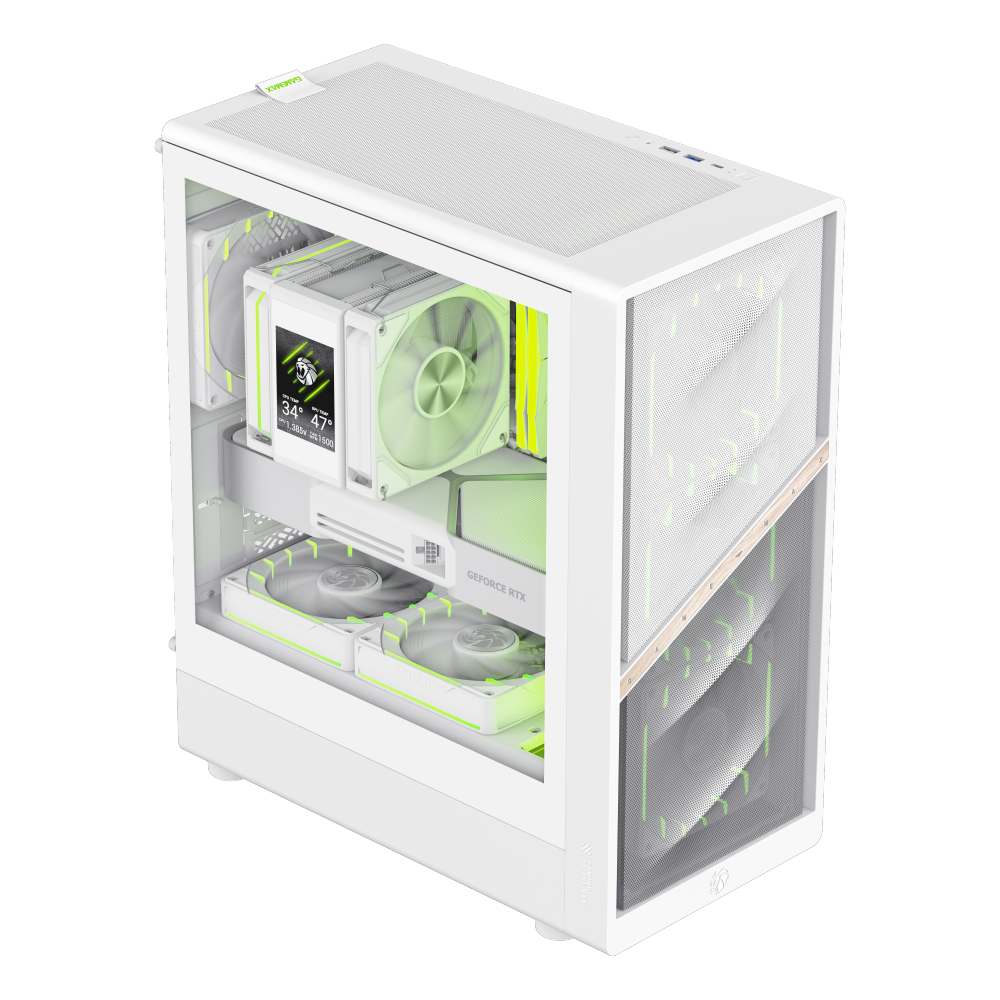 GAMEMAX AERIS 330 MW (WHITE) MATX GAMING CASE
