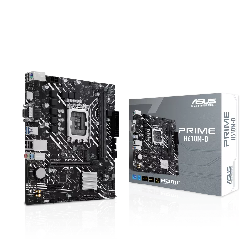 ASUS PRIME H610M-D DDR5  (13th and 12th Gen) LGA1700 micro-ATX Motherboard