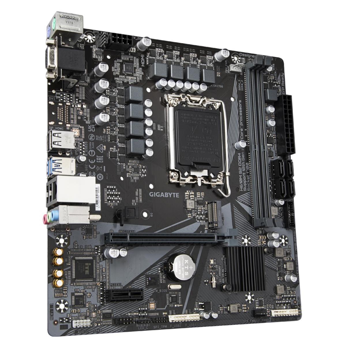 GIGABYTE H610M S2 DDR4 LGA 1700, Intel 12th  mATX Motherboard