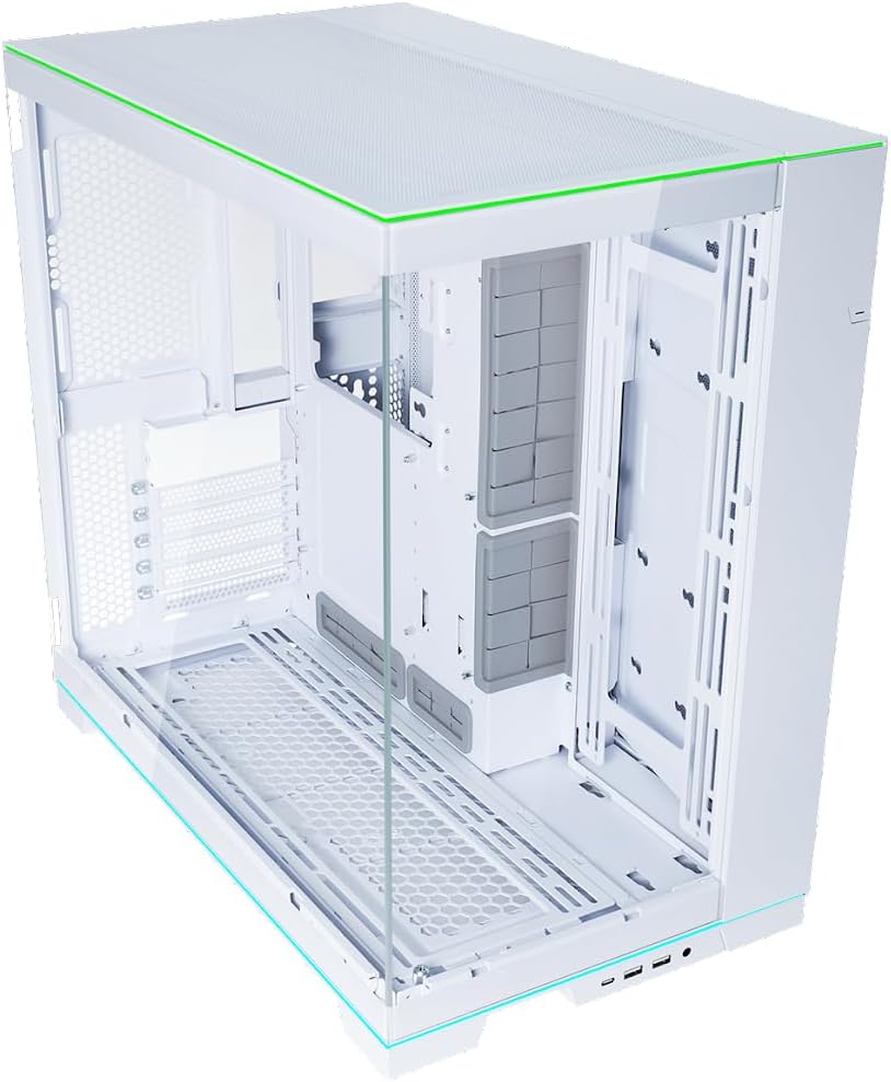 Lian Li O11 Dynamic EVO RGB Edition (White) Mid Tower 2 Sided Tempered Glass Gaming Case