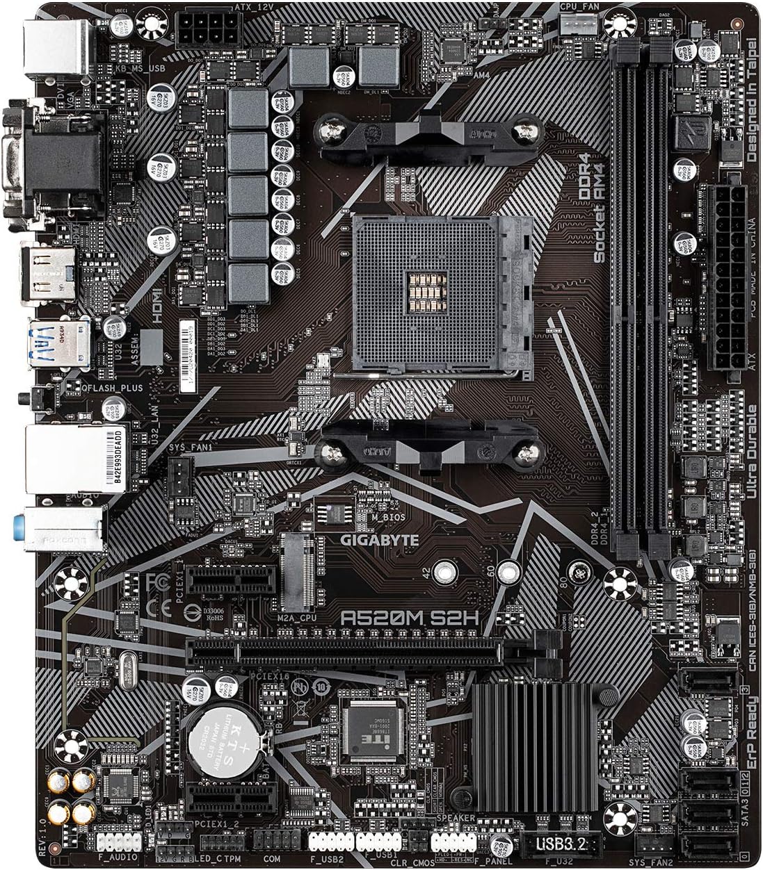 GIGABYTE A520M S2H, AMD RYZEN MotherBoard