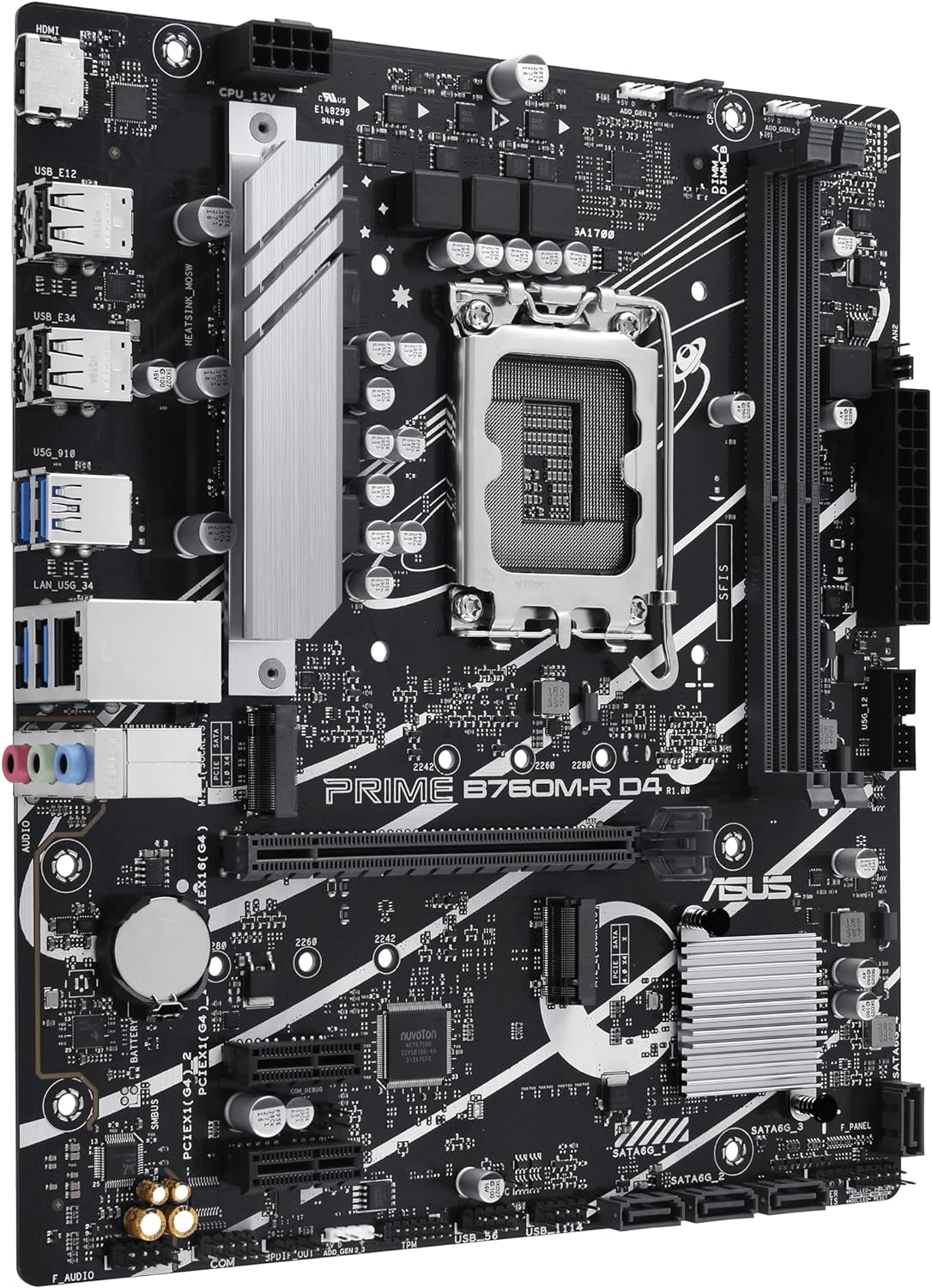 ASUS PRIME B760M-R D4, an Intel®  LGA 1700 micro-ATX motherboard