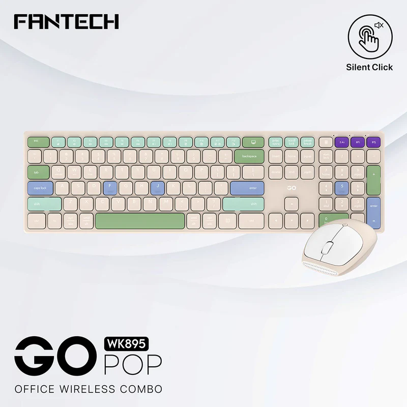 Fantech GO POP WK895 Combo KIT KEYBOARD+MOUSE Wireless