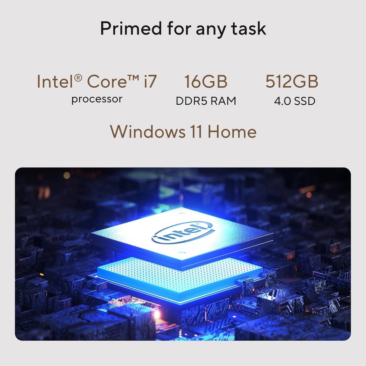 ASUS Essentials Mini Desktop PC(V500MV-13620H105W)  | Intel Core i7-13620H | 16GB DDR5 | 512GB SSD | WiFi 6 + Bluetooth 5.4 | Windows 11 Home
