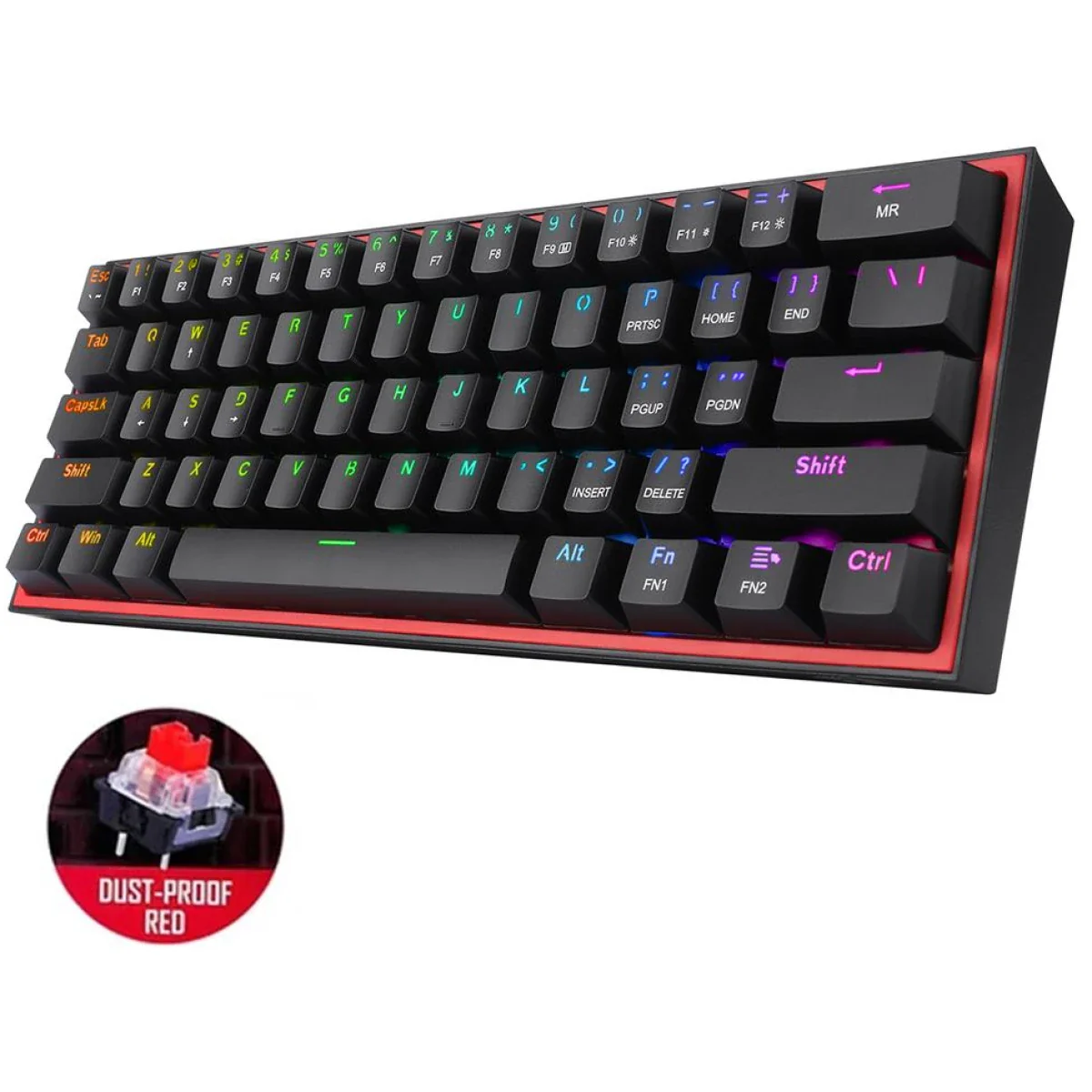 REDRAGON Fizz RGB K617-RGB Black GAMING KEYBOARD