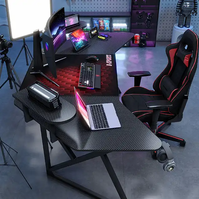 Modern Home PC Gamer Ergonomics Office Table Computer Gaming Desk