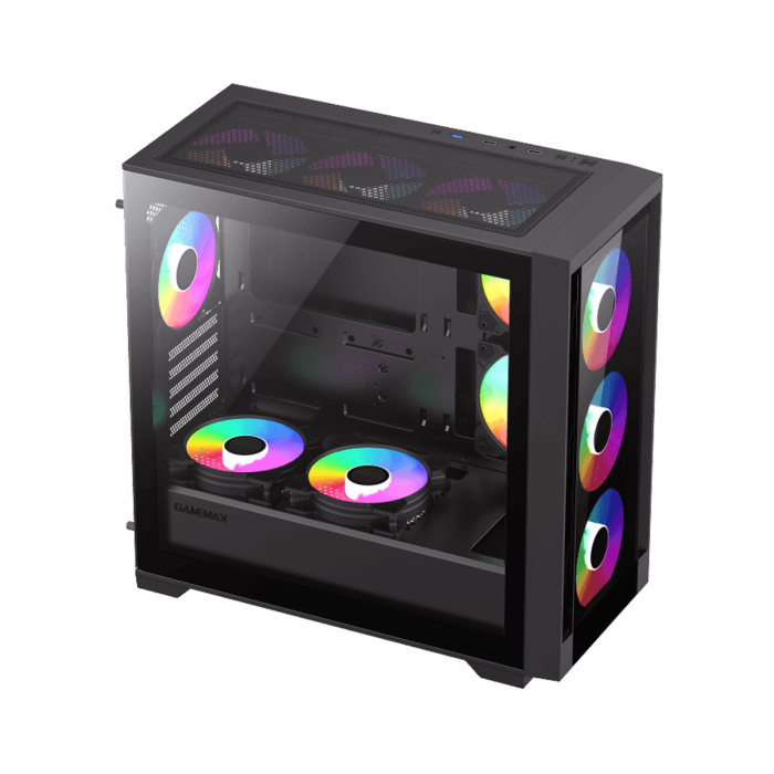 GAMEMAX Defender TG ATX BLACK GAMING CASE