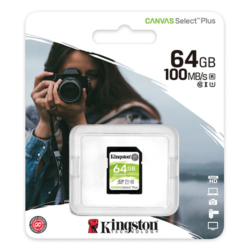 Kingston 64GB Canvas Select Plus SD Card [ SDS2/64GB ]