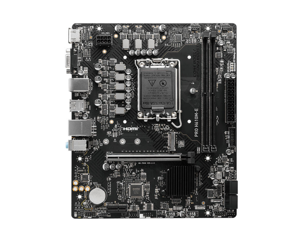MSI PRO H610M-E DDR5 Intel® Core™ 14th/ 13th/ 12th Gen Processors LGA 1700 Motherboard