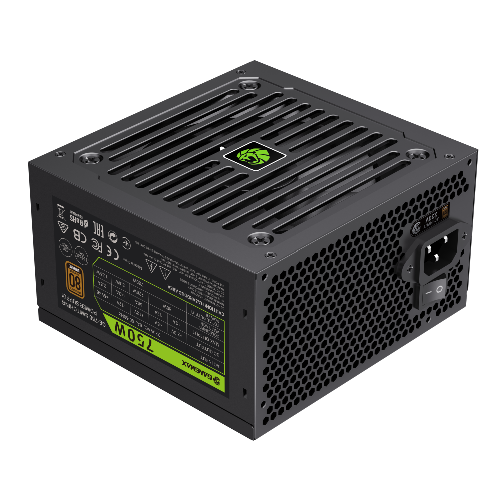GAMEMAX GE 750 BLACK POWER SUPPLY