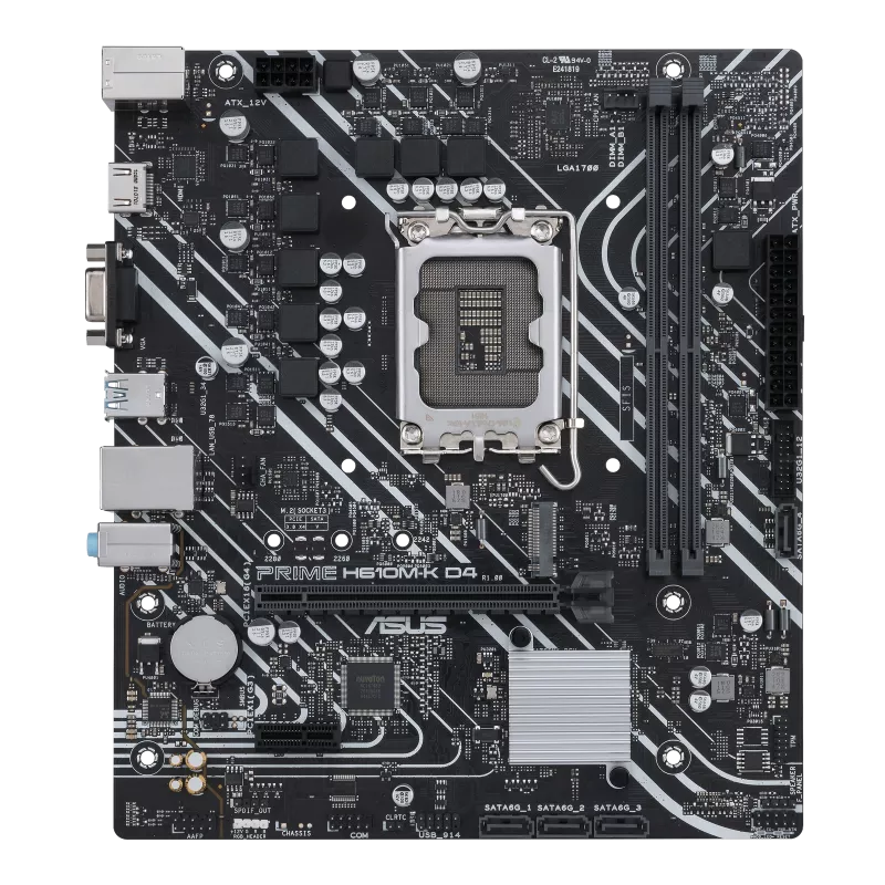 ASUS PRIME H610M-K D4 (13th and 12th Gen) LGA1700 micro-ATX Motherboard