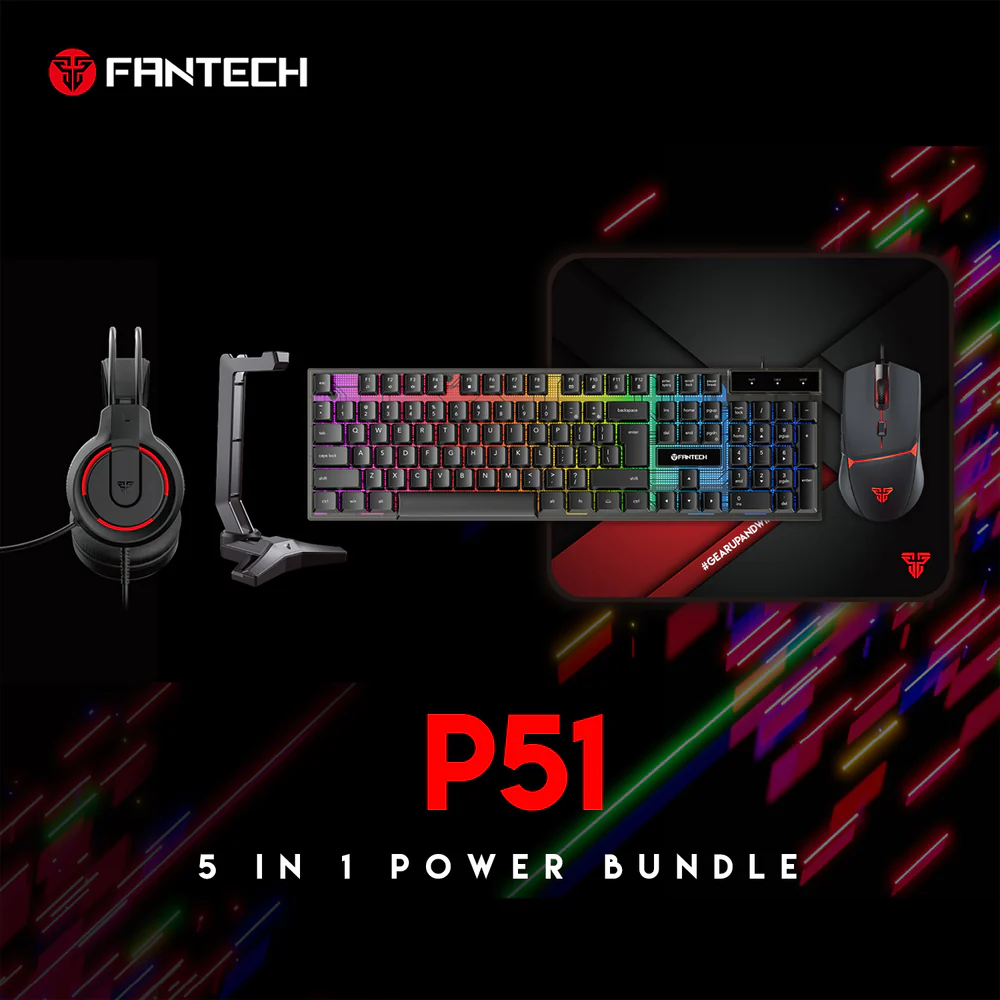 FANTECH P51 Power Bundle Gaming Keyboard and Mouse Combo