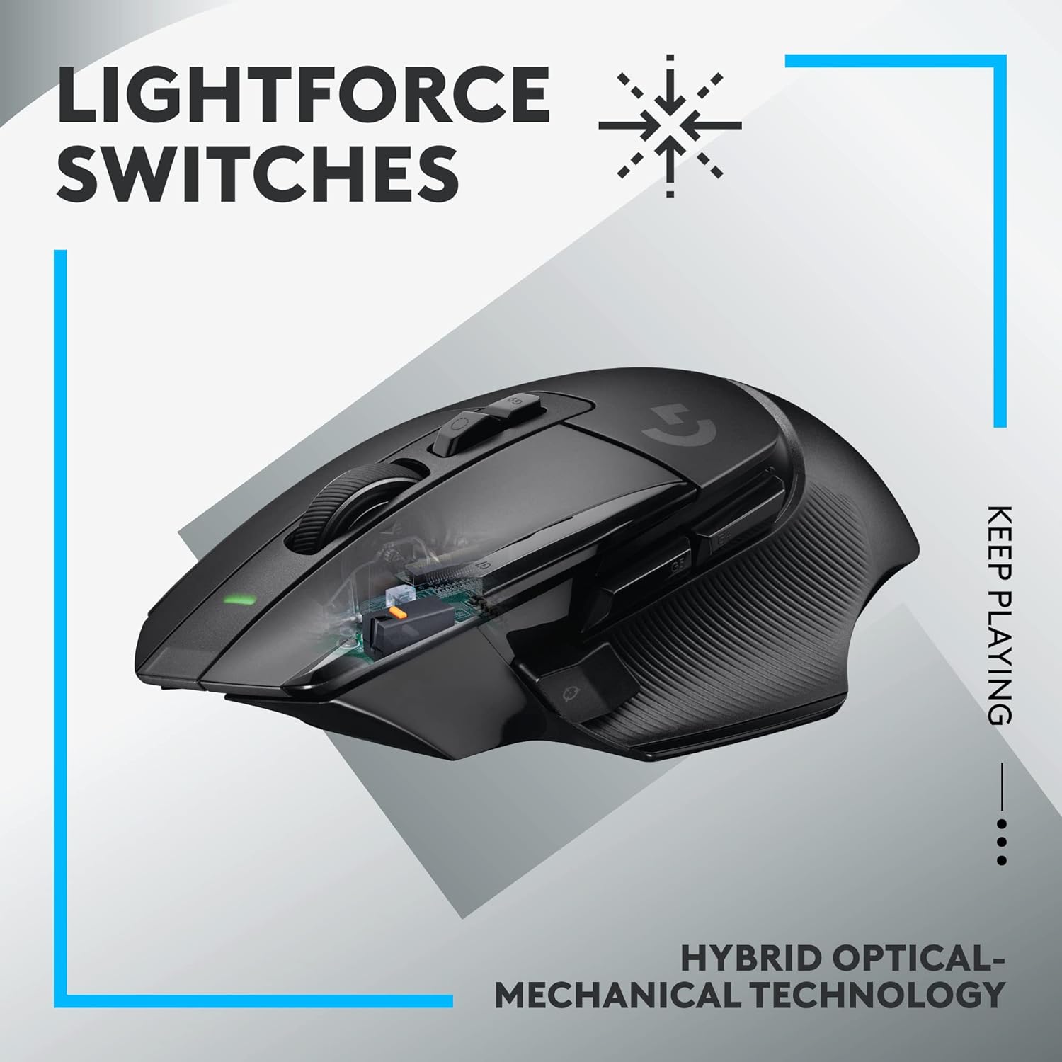 Logitech G502 X Lightspeed  , HERO 25K  - BLACK Wireless Gaming Mouse