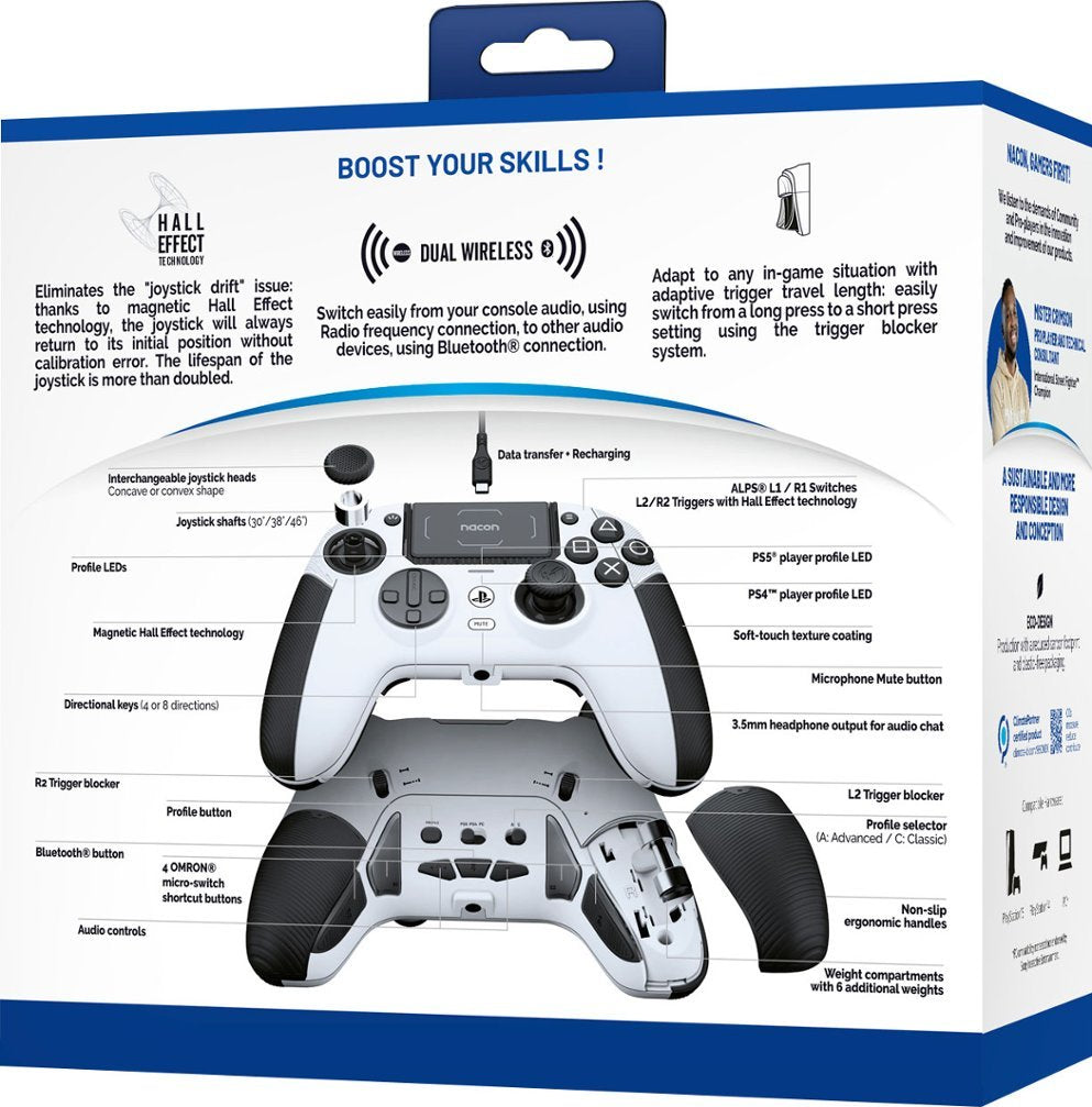 Nacon - Revolution 5 Pro Wireless Controller for PS5, PS4 and PC - White