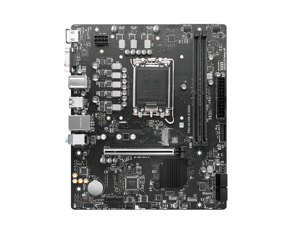 MSI PRO H610M-E DDR4 Intel® Core™ 14th/ 13th/ 12th Gen Processors LGA 1700 Motherboard