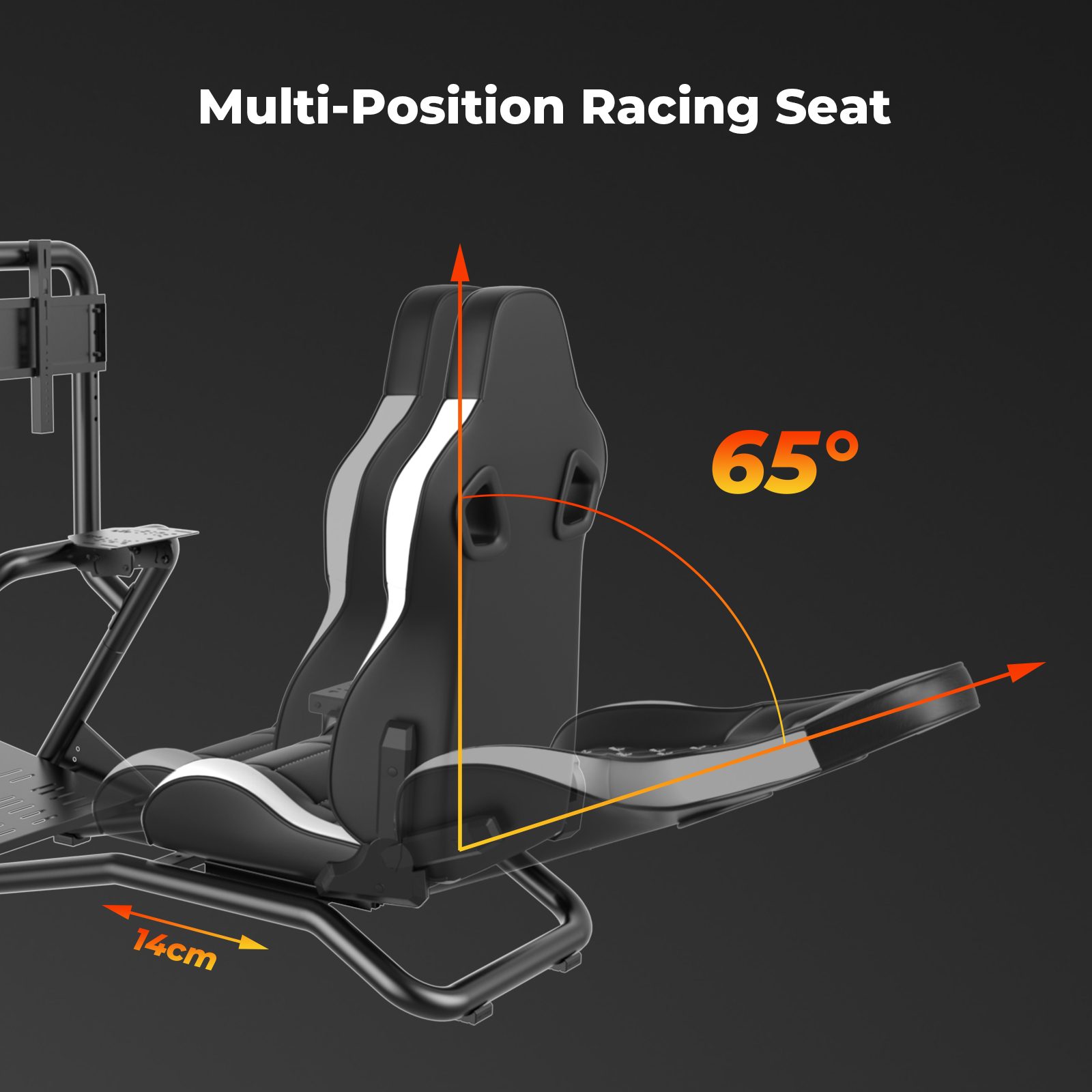 HAPPYGAME 6013 GAMESEAT Steering Wheel Stand With Monitor Stand