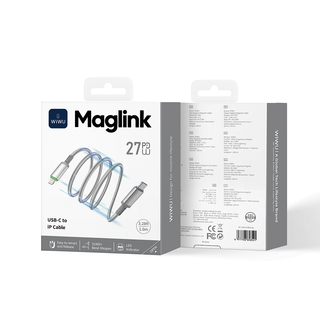 WIWU MAGLINK 27 USBC TO USB IP CABLE WIWU MAGLINK 27 USBC TO USB IP CABLE