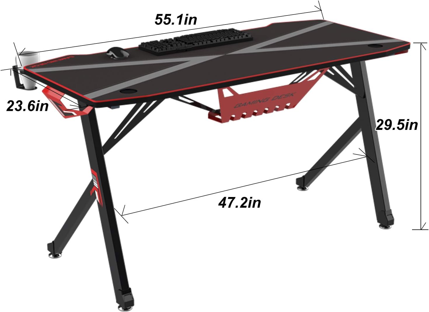 Gaming Desk Computer YT-YF-1 (Gaming Table) With Water-Proof Mouse Pad 750*140*650MM