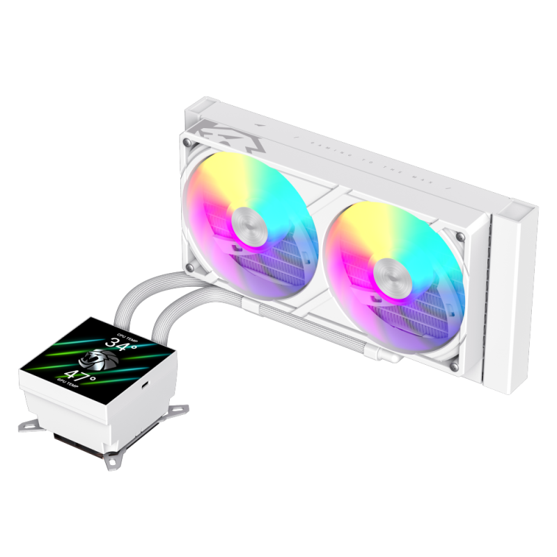 GAMEMAX GLACIER 240 LIQUID CPU COOLER WHITE GAMEMAX GLACIER 240 LIQUID CPU COOLER WHITE