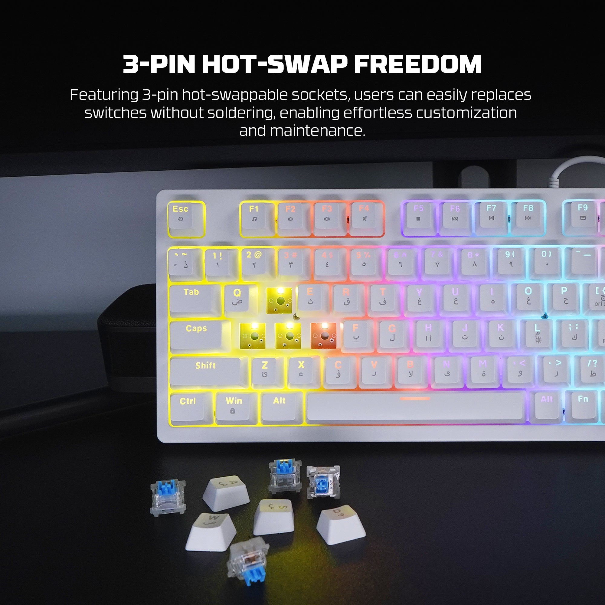 FANTECH MK875V2 ATOM81 HERO GAMING KEYBOARD