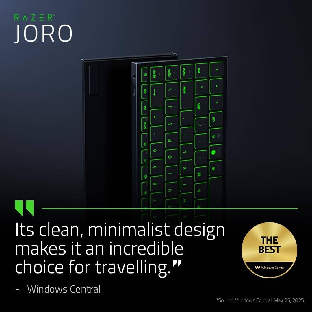 Razer Joro Portable Wireless Gaming Keyboard: Thin, Light, Compact - Chroma RGB