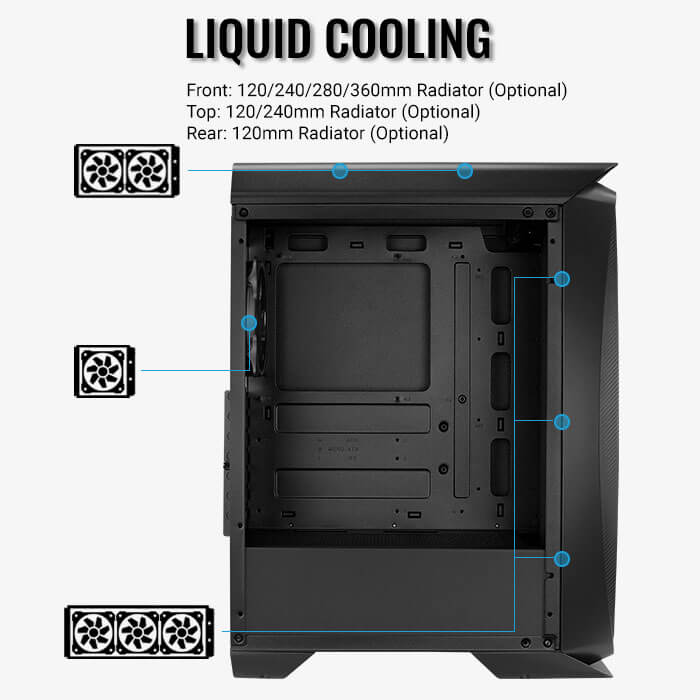 AeroCool Aero One Frost FRGB ATX   Mid Tower  Gaming Case