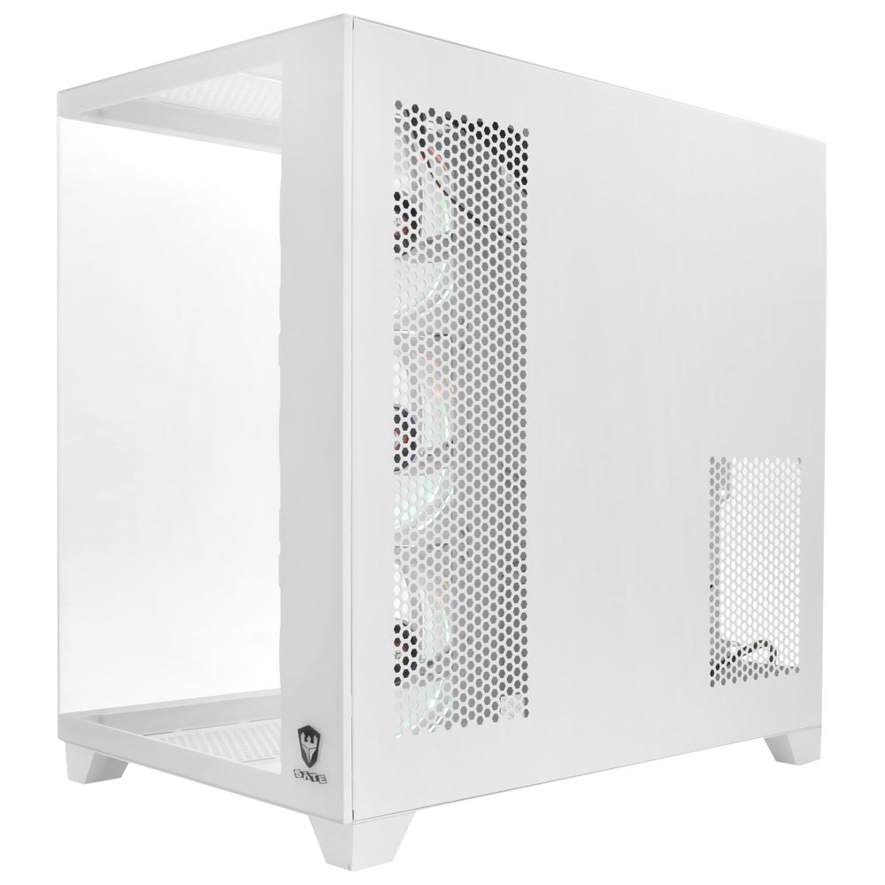 Sate K897 Tempered Glass Panel Full View Desktop ATX / 4 FAN / White GAMING CASE