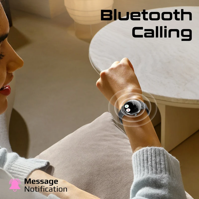 Promate Curved AMOLED Screen Fitness Tracker Smart watch w/ BT Calling - Black