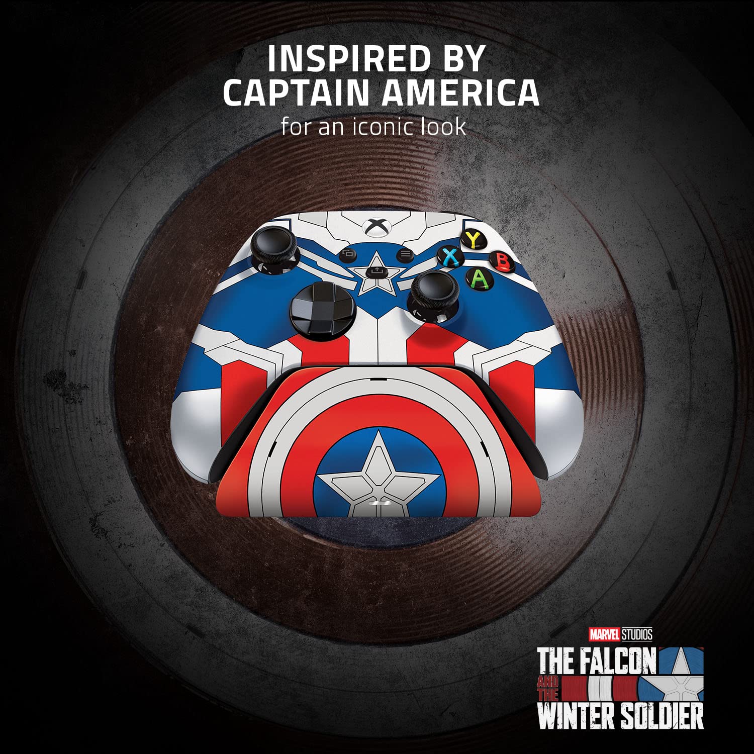 Razer Captain America Wireless Controller & Quick Charging Stand for Xbox