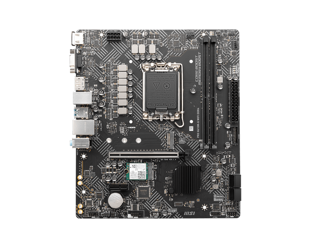 MSI PRO H610M-G WIFI DDR4  Intel® Core™ 14th/ 13th/ 12th Gen Processors LGA 1700 Motherboard