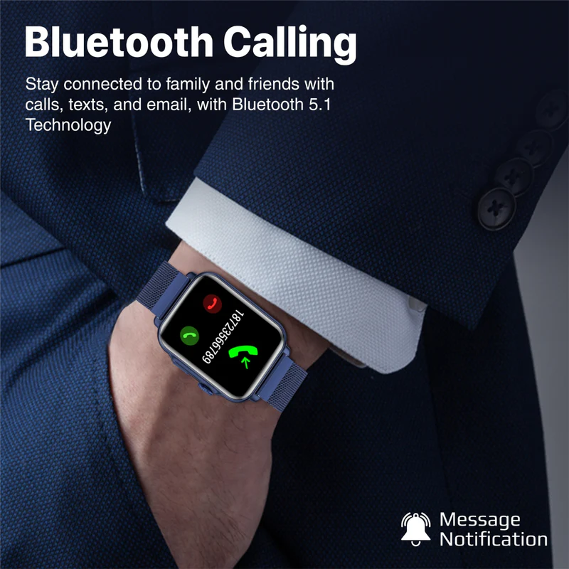 Promate PROWATCH-B18 SuperFit Smart watch With Handsfree Support - Blue